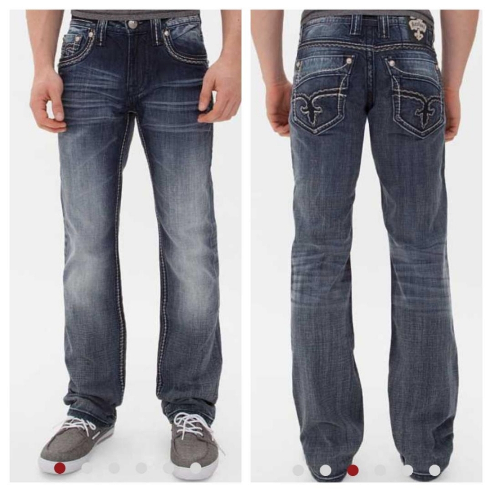 Mens Rock Revival Jeans, Size 44